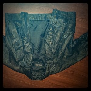 Mens leather dress coat